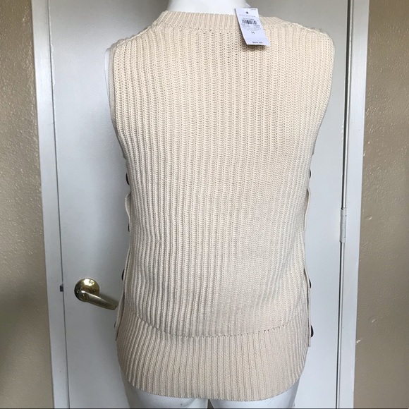Ann Taylor Factory Side Button Sleeveless Top - Picture 3 of 5